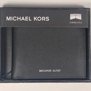 Michael Kors Black Andy - Slim Billfold Wallet